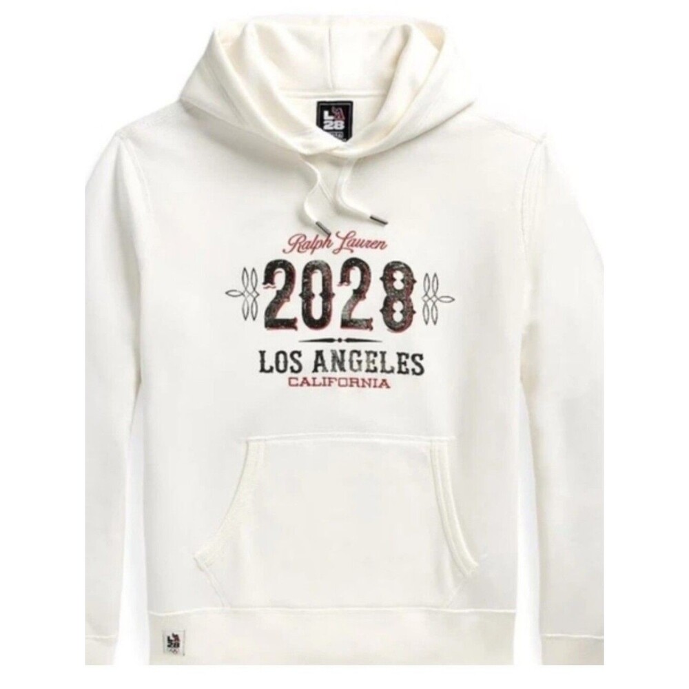 Polo by Ralph Lauren Cream Los Angeles 2028 Graphic Hoodie